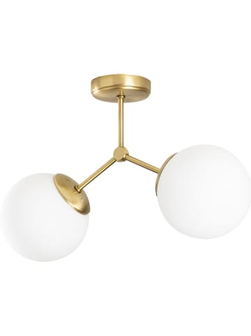 Opviq Deckenleuchte in Gold/ Weiß - (B)44 x (T)15 cm