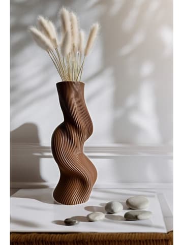 ABERTO DESIGN Wazon w kolorze brązowym - wys. 23 cm