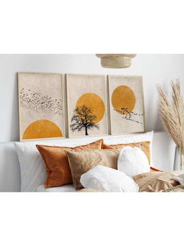 ABERTO DESIGN Druki artystyczne (3 szt.) w ramce