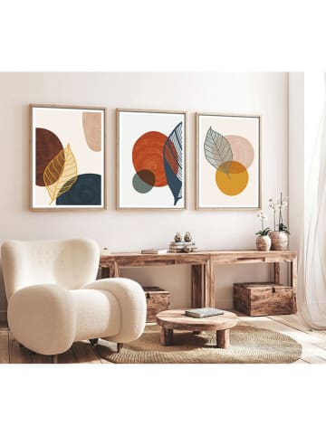 ABERTO DESIGN 3-delige set: ingelijste kunstdrukken