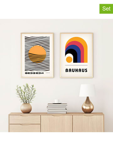 ABERTO DESIGN Druki artystyczne (2 szt.) w ramce