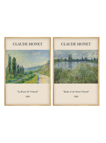 ABERTO DESIGN Druki artystyczne (2 szt.) w ramce