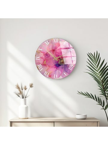 ABERTO DESIGN Wanduhr in Pink - Ø 40 cm
