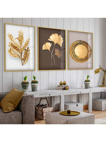 ABERTO DESIGN 3er-Set: Gerahmte Glasdrucke