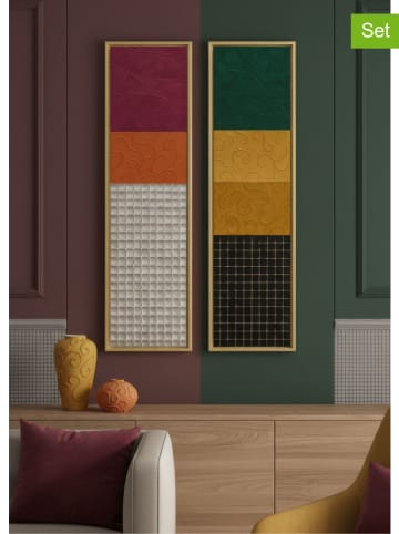 ABERTO DESIGN Druki (2 szt.) na płótnie - 25 x 100 cm