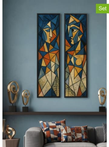 ABERTO DESIGN Druki (2 szt.) na płótnie - 25 x 100 cm