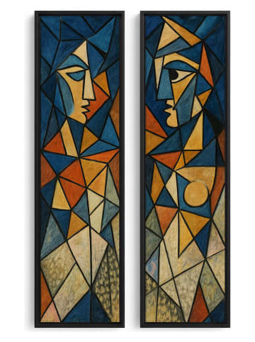 ABERTO DESIGN 2er-Set: Leinwanddrucke - (B)25 x (H)100 cm