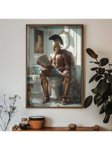 ABERTO DESIGN Ingelijste kunstdruk op hout - (L)70 x (B)50 cm