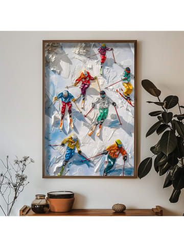 ABERTO DESIGN Ingelijste kunstdruk op hout - (L)70 x (B)50 cm