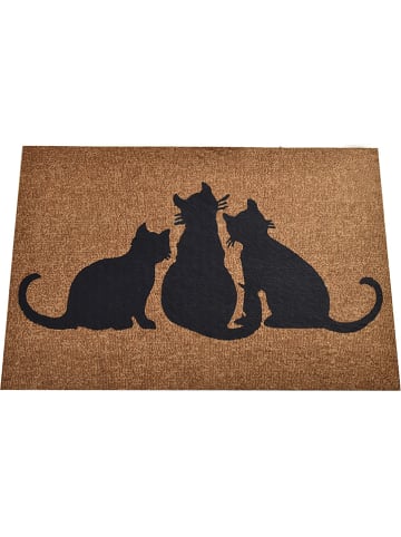 ABERTO DESIGN Deurmat "Kediler" bruin