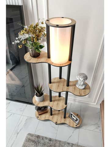 ABERTO DESIGN Lampa stojąca w kolorze jasnobrązowo-czarnym - 65 x 150 x 35 cm