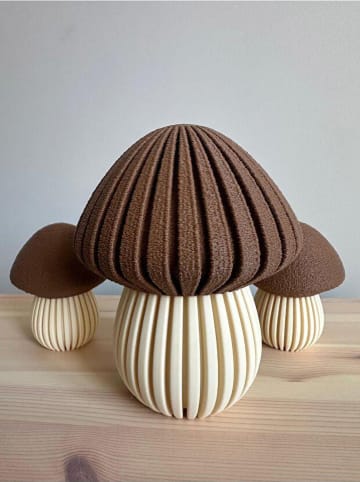 ABERTO DESIGN 3er-Set: Teelichthalter in Creme/ Braun