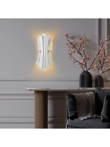 ABERTO DESIGN Wandleuchte in Weiß - (B)17 x (H)48 cm