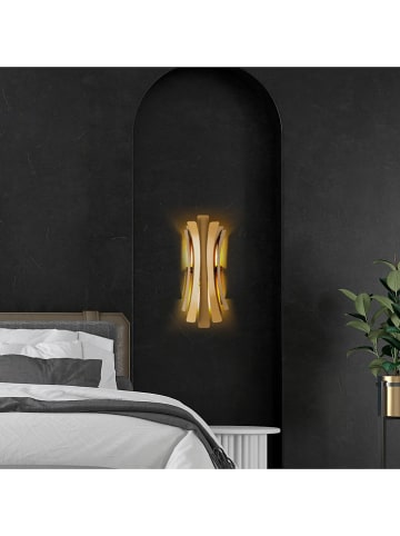 ABERTO DESIGN Lampa ścienna w kolorze złotym - 17 x 48 cm