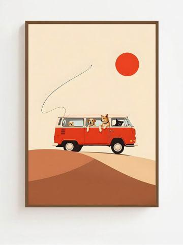 ABERTO DESIGN Gerahmter Kunstdruck - (B)33 x (H)48 cm