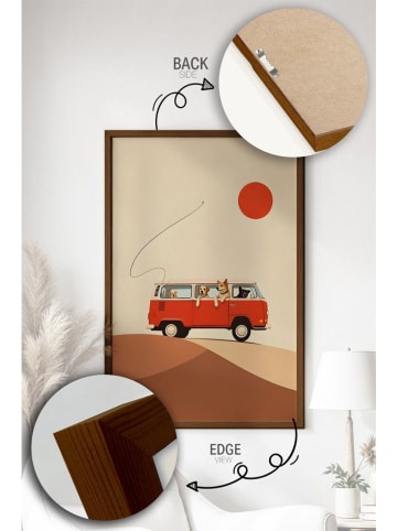 ABERTO DESIGN Gerahmter Kunstdruck - (B)33 x (H)48 cm