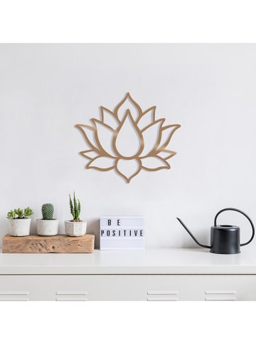 ABERTO DESIGN Wanddecoratie "Lotus Flower 1" - (B)43 x (H)50 cm