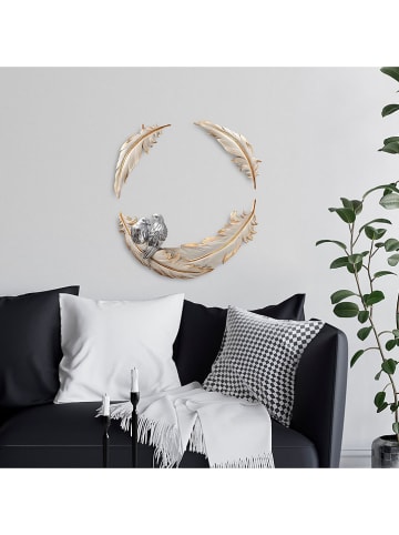 ABERTO DESIGN Dekoracje ścienne (3 szt.) w kolorze beżowym