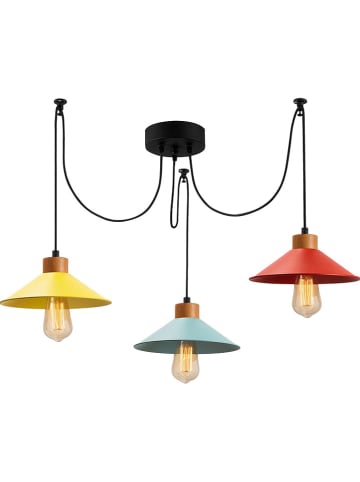 ABERTO DESIGN Hängeleuchte "Manavgat" in Gelb/ Türkis/ Rot - (B)114 x (T)24 cm