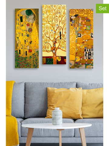 ABERTO DESIGN 3er-Set: Leinwanddrucke - (B)20 x (H)50 cm