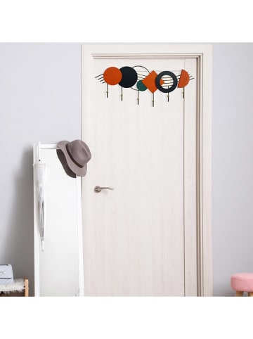 ABERTO DESIGN Wieszak ścienny w kolorze czarno-pomarańczowym - 59 x 24 cm