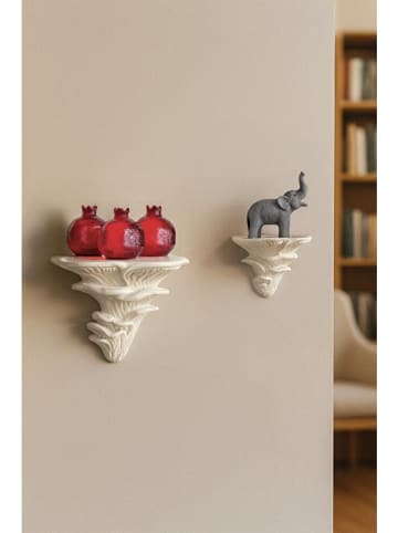 ABERTO DESIGN Regały ścienne (2 szt.) "Mushroom" w kolorze białym