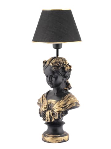 ABERTO DESIGN Tischleuchte in Schwarz/ Gold - (H)67 x Ø 25 cm