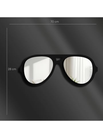 ABERTO DESIGN Lustro w kolorze czarnym - 70 x 28 cm