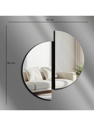 ABERTO DESIGN Spiegel zilverkleurig - (B)44 x (H)50 cm