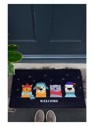 ABERTO DESIGN Deurmat donkerblauw