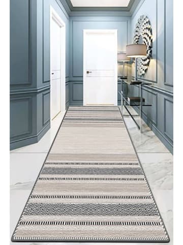 ABERTO DESIGN Laagpolige loper beige