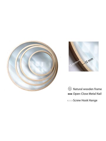 ABERTO DESIGN 4tlg. Set: Gerahmte Kunstdrucke und Spiegel