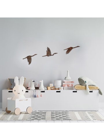 ABERTO DESIGN 3er-Set: Wanddekore "Rusty Birds"