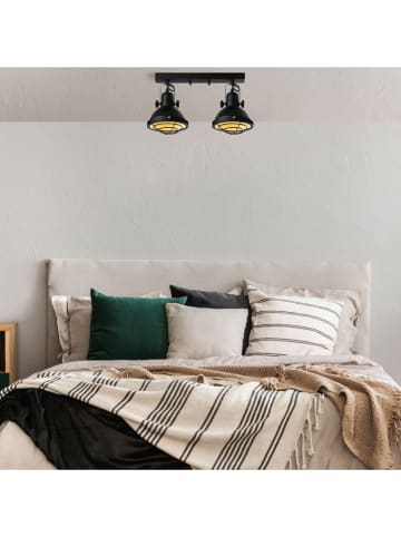 ABERTO DESIGN Plafonnière "Spoly" zwart - (B)43 x (H)28 cm