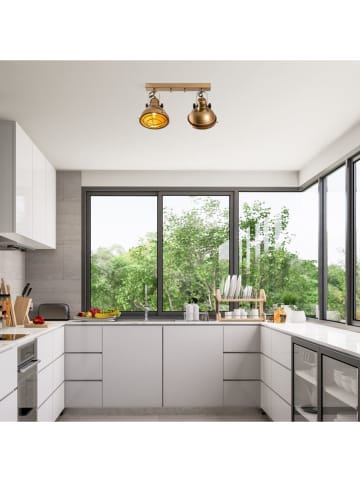 ABERTO DESIGN Deckenleuchte "Spoly" in Gold - (B)43 x (H)28 cm