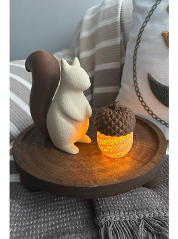 ABERTO DESIGN 2-delige decoset crème/bruin