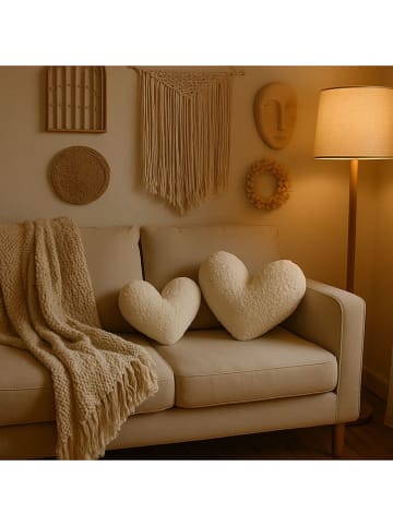 ABERTO DESIGN Kissen in Beige - (B)42 x (H)45 x (T)12 cm