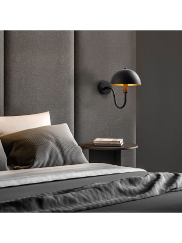 ABERTO DESIGN Wandleuchte in Schwarz - (H)27 x Ø 20 cm 