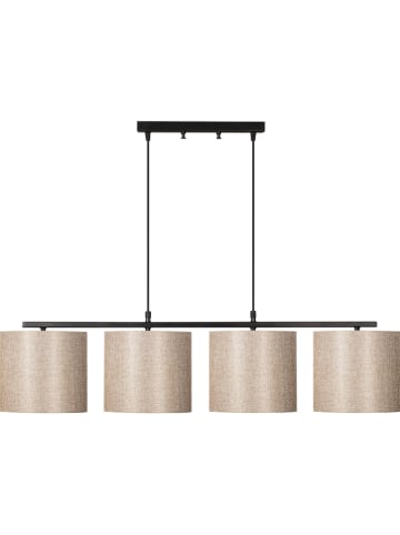 ABERTO DESIGN Lampa wisząca "Valiz" w kolorze beżowo-czarnym - 110 x 25 cm