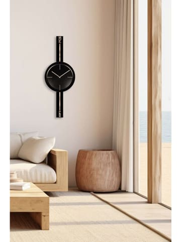 ABERTO DESIGN Wandklok zwart - (B)30 x (H)80 cm