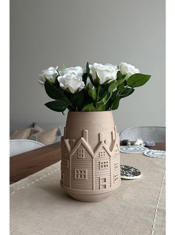 ABERTO DESIGN Vaas beige - (H)20 cm