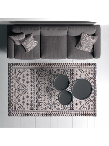 ABERTO DESIGN Dywan w kolorze beżowo-czarnym