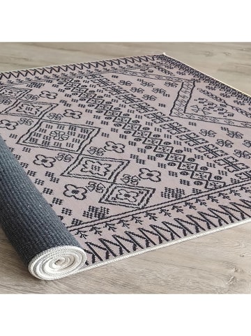 ABERTO DESIGN Kurzflor-Teppich in Beige/ Schwarz