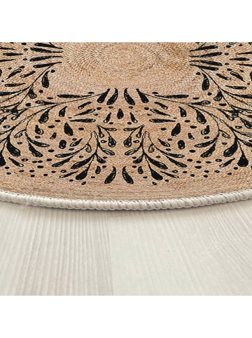 ABERTO DESIGN Laagpolig tapijt zwart/beige