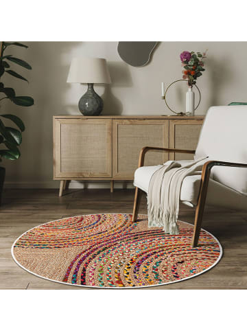 ABERTO DESIGN Laagpolig tapijt beige/meerkleurig