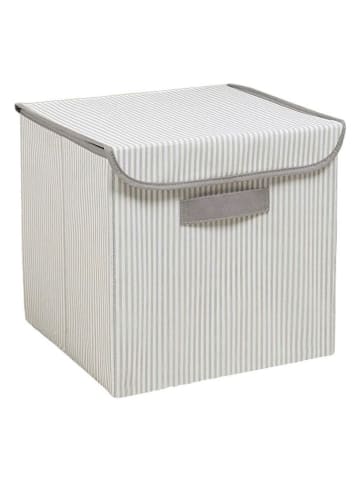 ABERTO DESIGN Aufbewahrungsbox in Grau/ Weiß - (B)30 x (H)30 x (T)30 cm