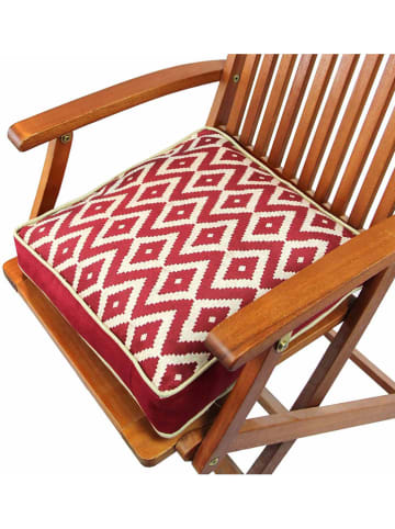 ABERTO DESIGN Kissen in Rot/ Weiß