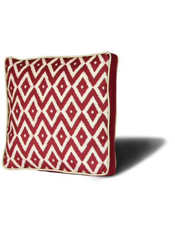 ABERTO DESIGN Kissen in Rot/ Weiß
