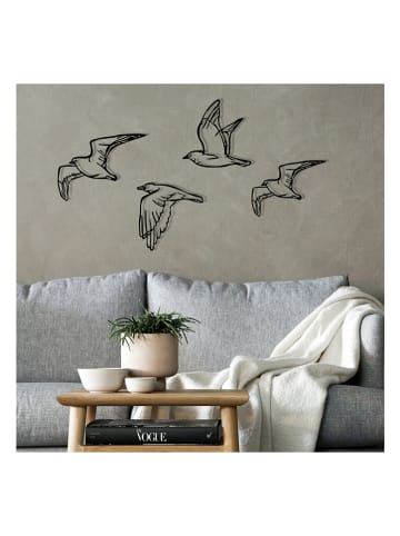 Evila Wanddecoratie "Zevahir" zwart - (B)100 x (H)24 cm