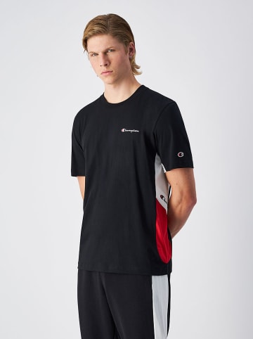 Champion Shirt in Schwarz/ Rot/ Weiß
